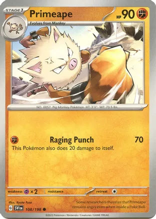 #108 Primeape 108/198 Common