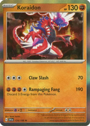 #124 Koraidon 124/198 Rare Holo