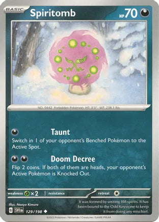 #129 Spiritomb 129/198 Uncommon