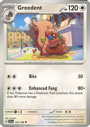 #152 Greedent 152/198 Uncommon