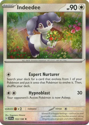 #153 Indeedee 153/198 Rare Holo