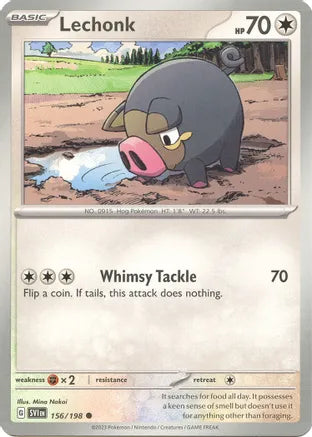 #156 Lechonk 156/198 Common