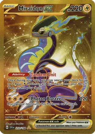 #253 Miraidon EX 253/198 Hyper Rare Gold
