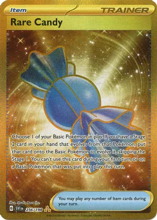 #256 Rare Candy 256/198 Hyper Rare Gold