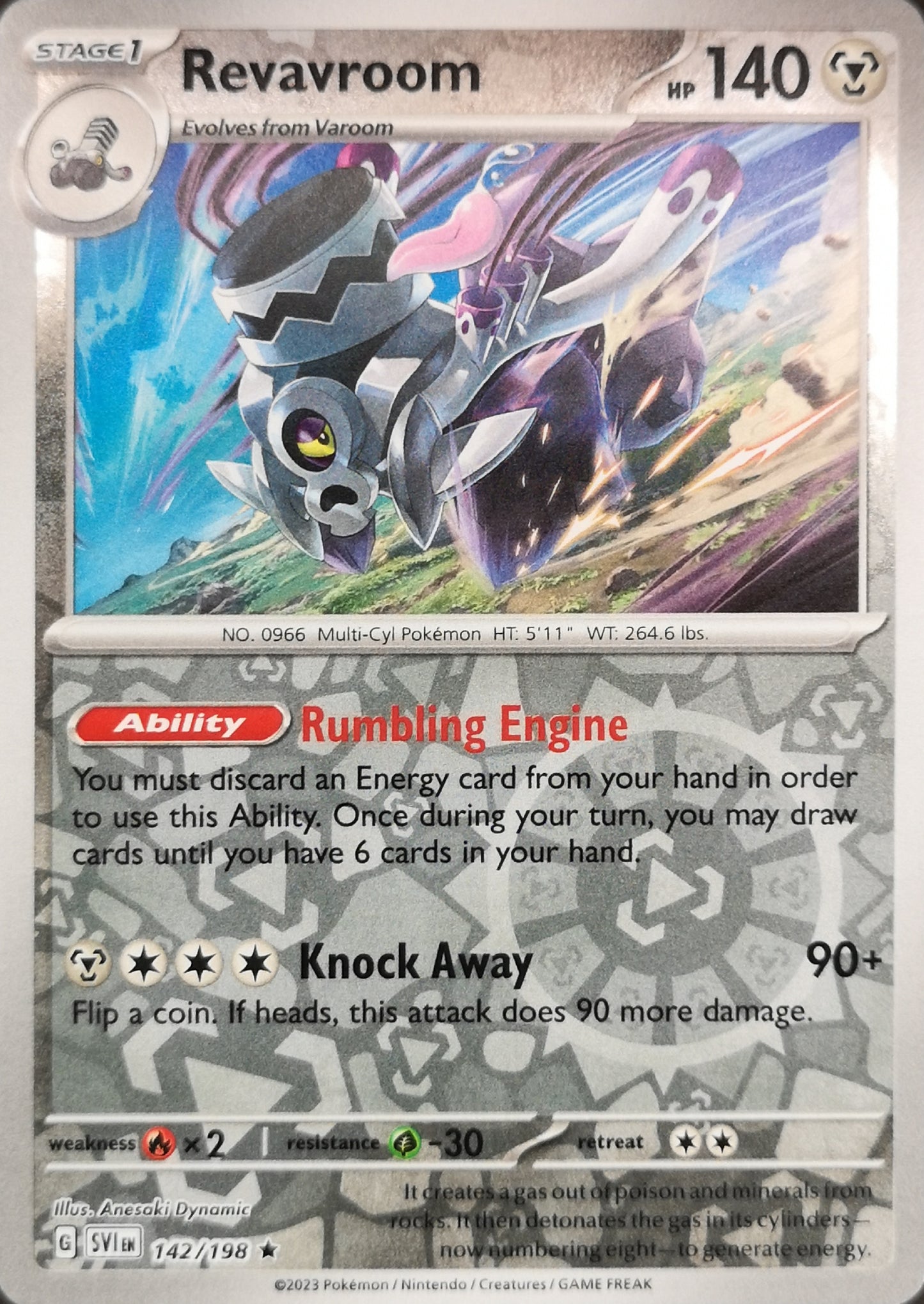 #142 Revavroom 142/198 Rare Reverse Holo