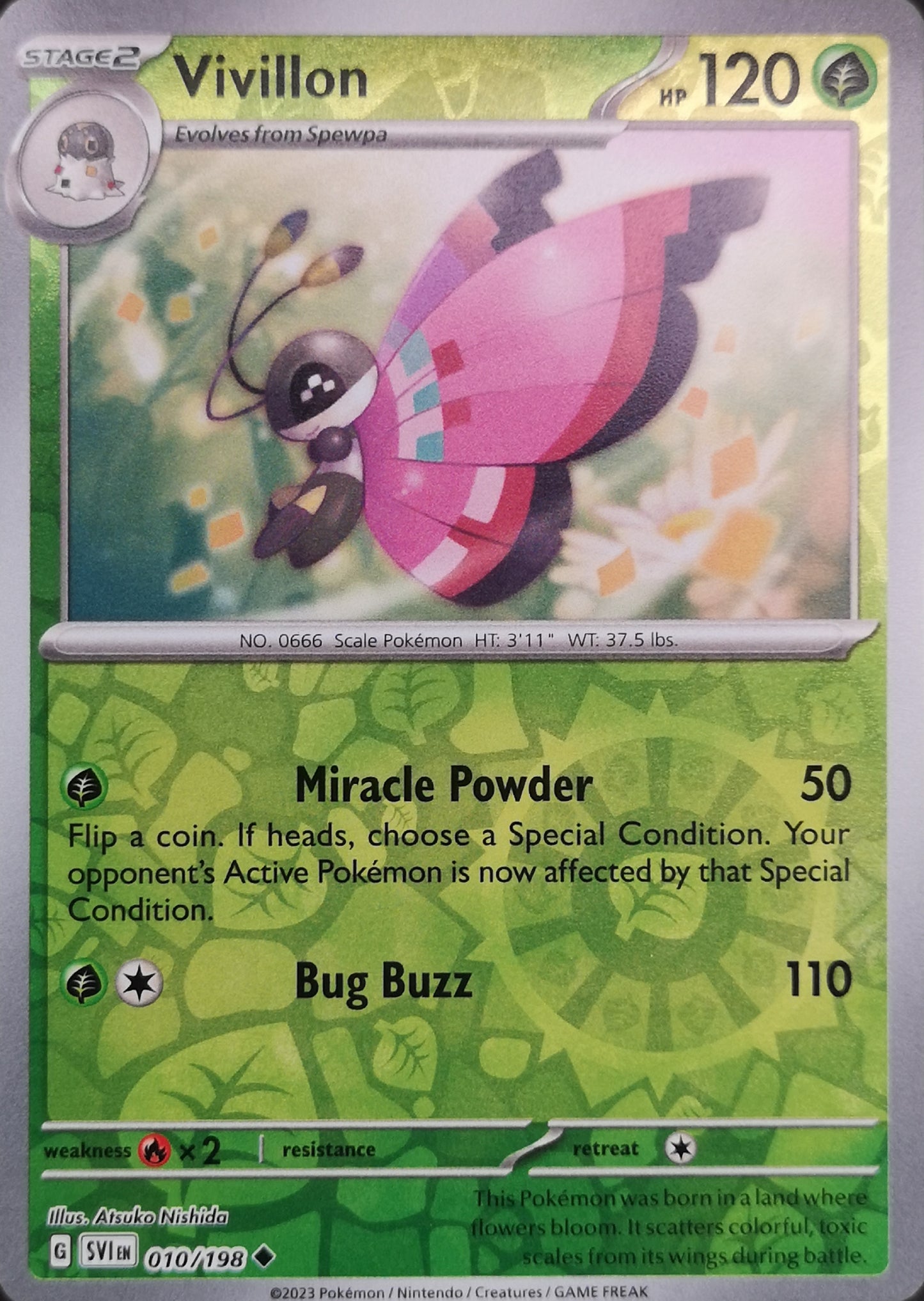 #010 Vivillon 010/198 Uncommon Reverse Holo