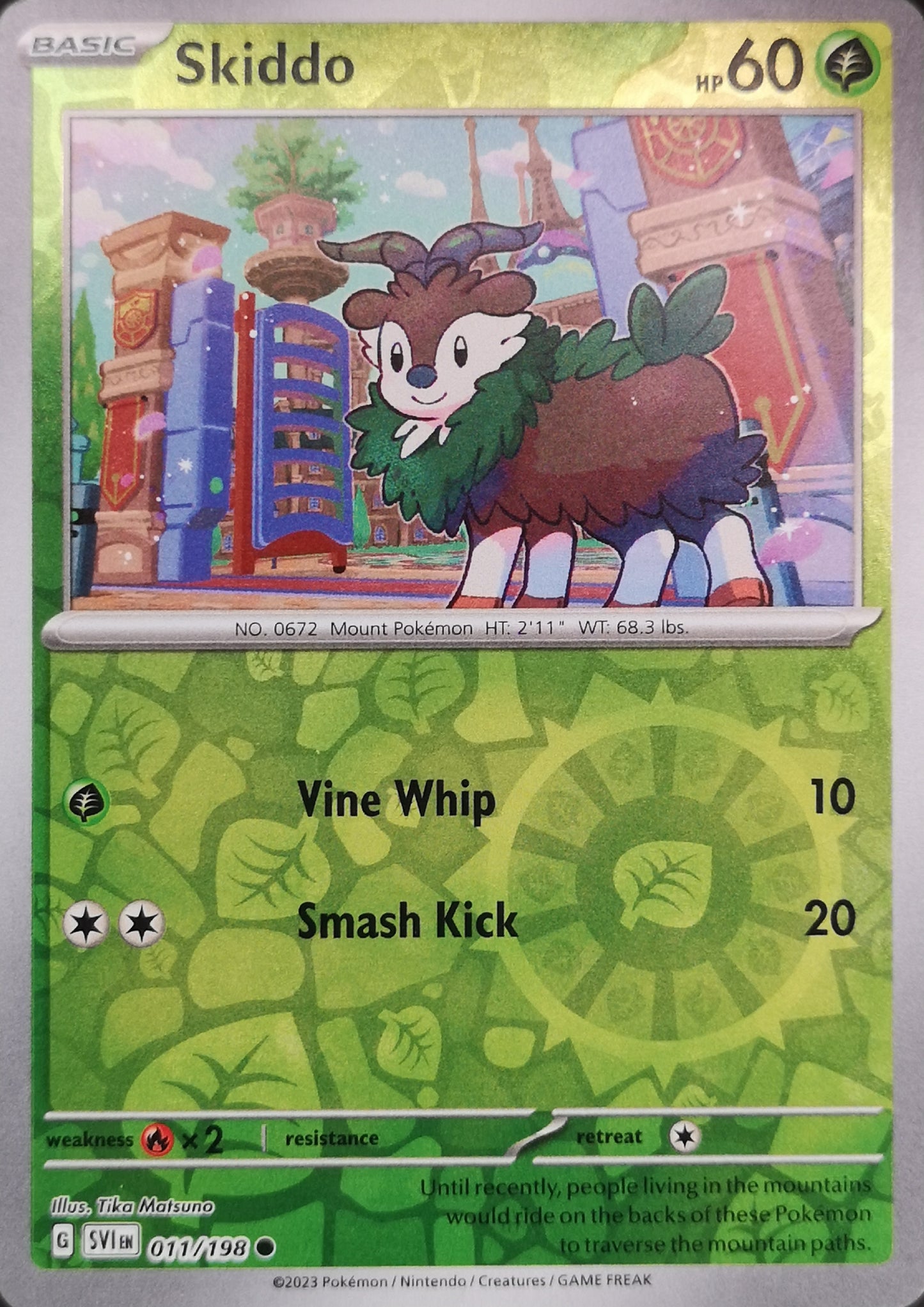 #011 Skiddo 011/198 Common Reverse Holo