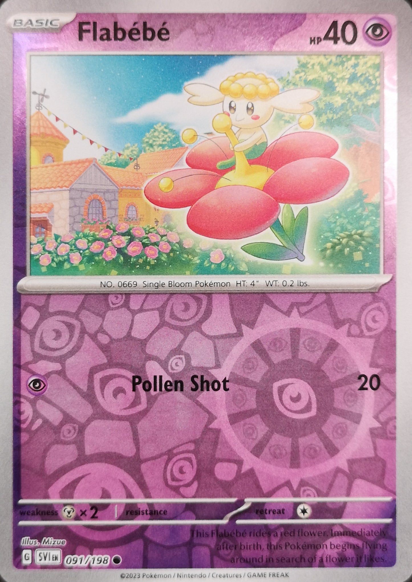 #091 Flabebe 091/198 Common Reverse Holo