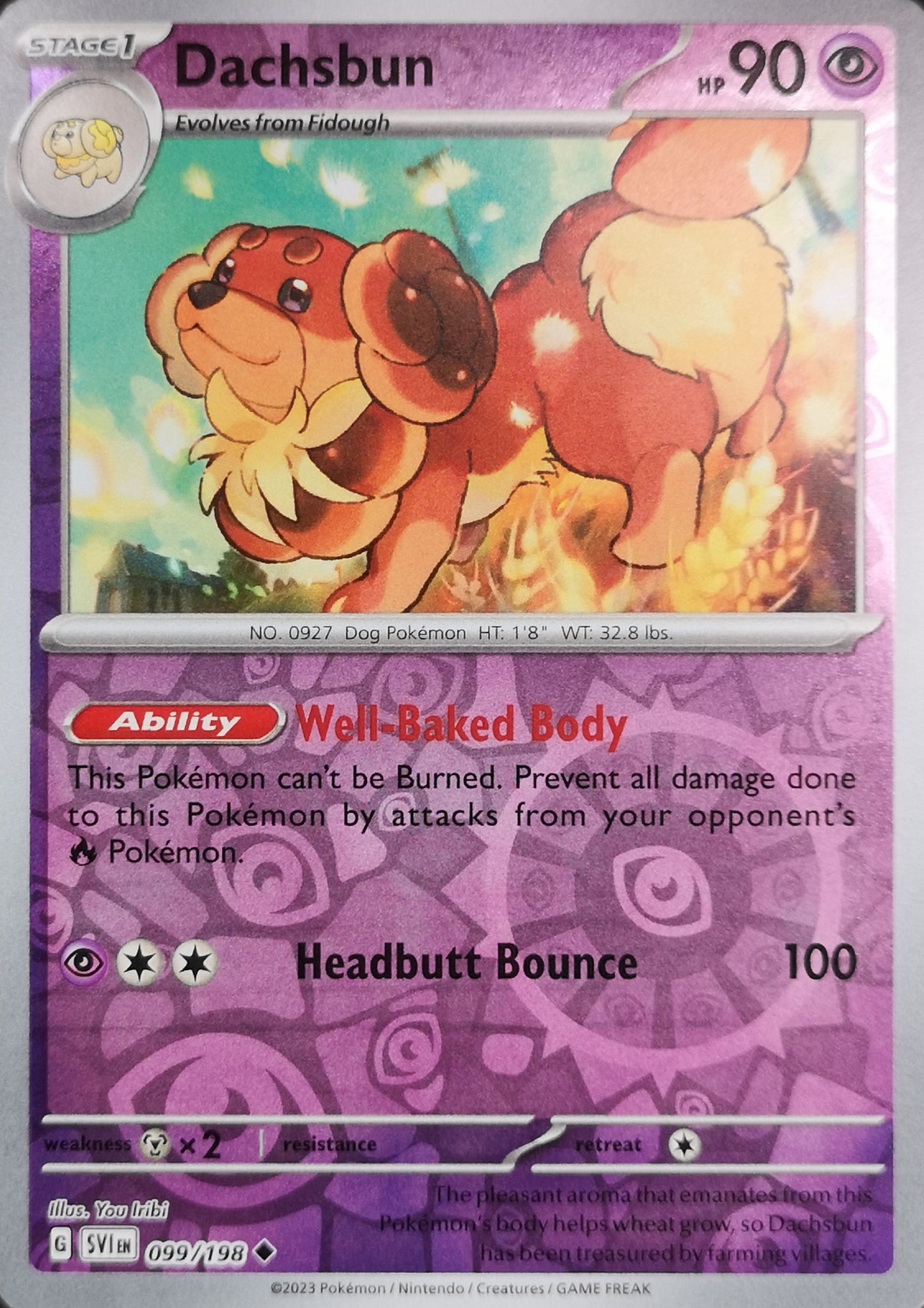 #099 Dachsbun 099/198 Uncommon Reverse Holo