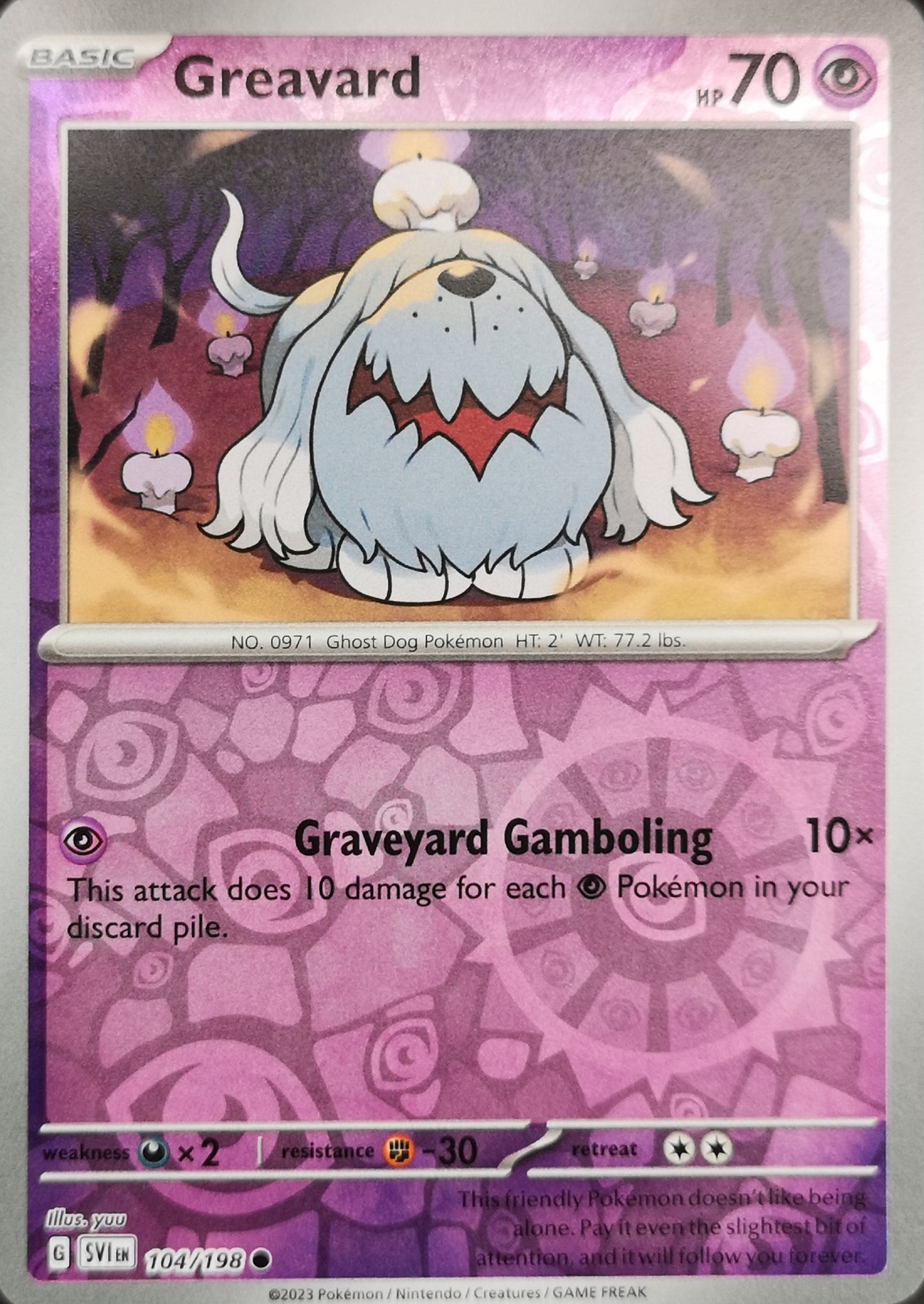 #104 Greavard 104/198 Common Reverse Holo