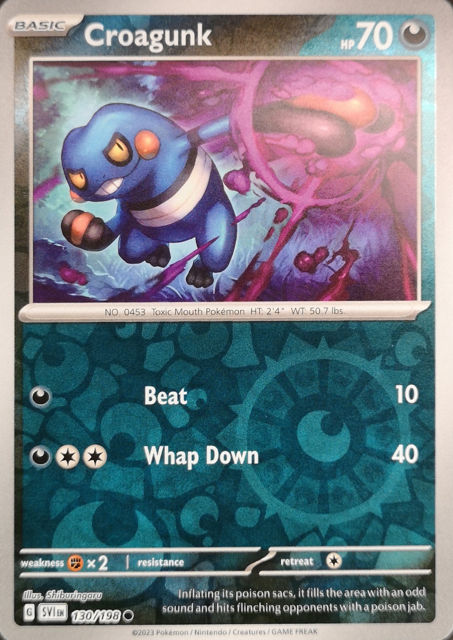 #130 Croagunk 130/198 Common Reverse Holo
