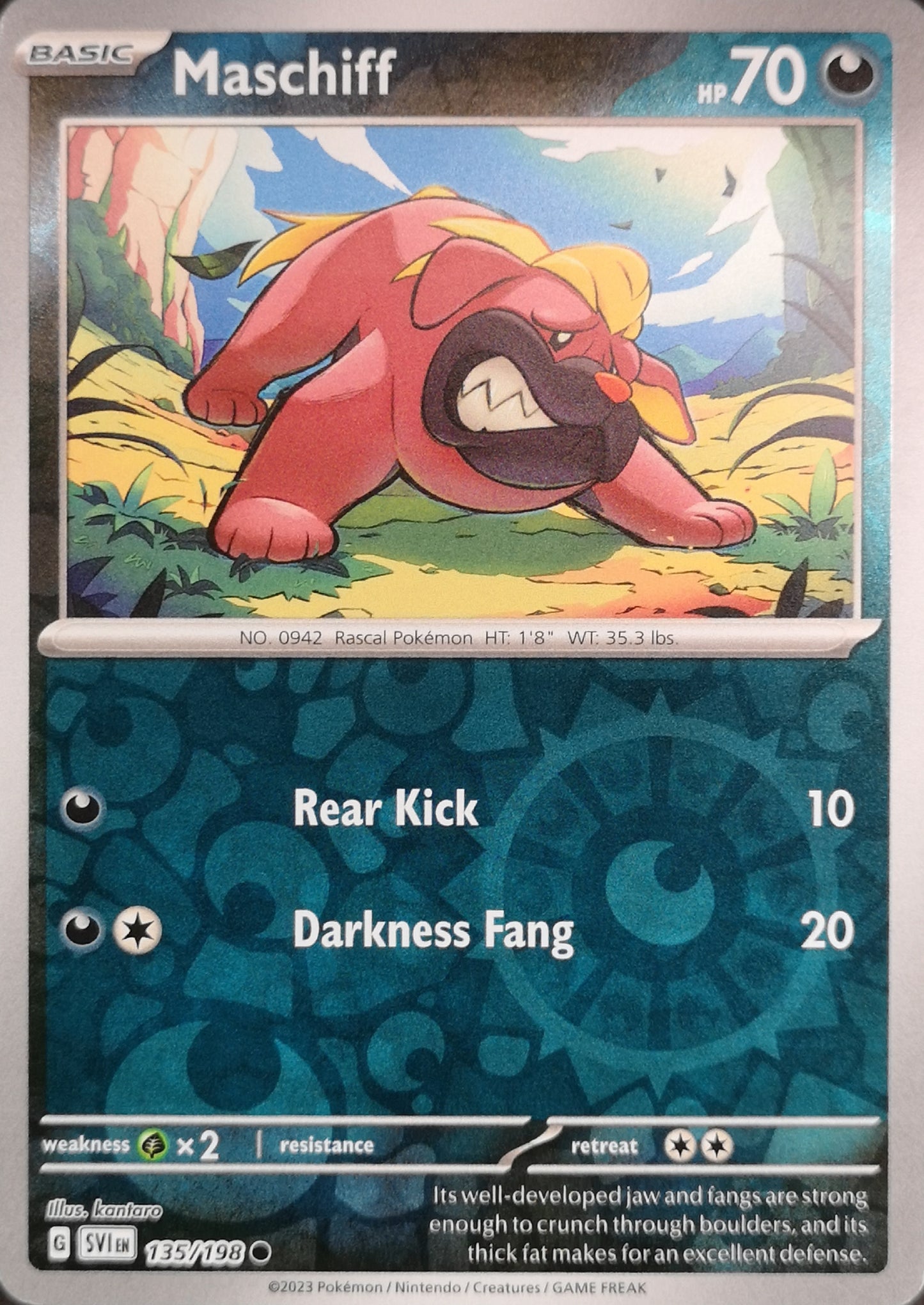 #135 Maschiff 135/198 Common Reverse Holo