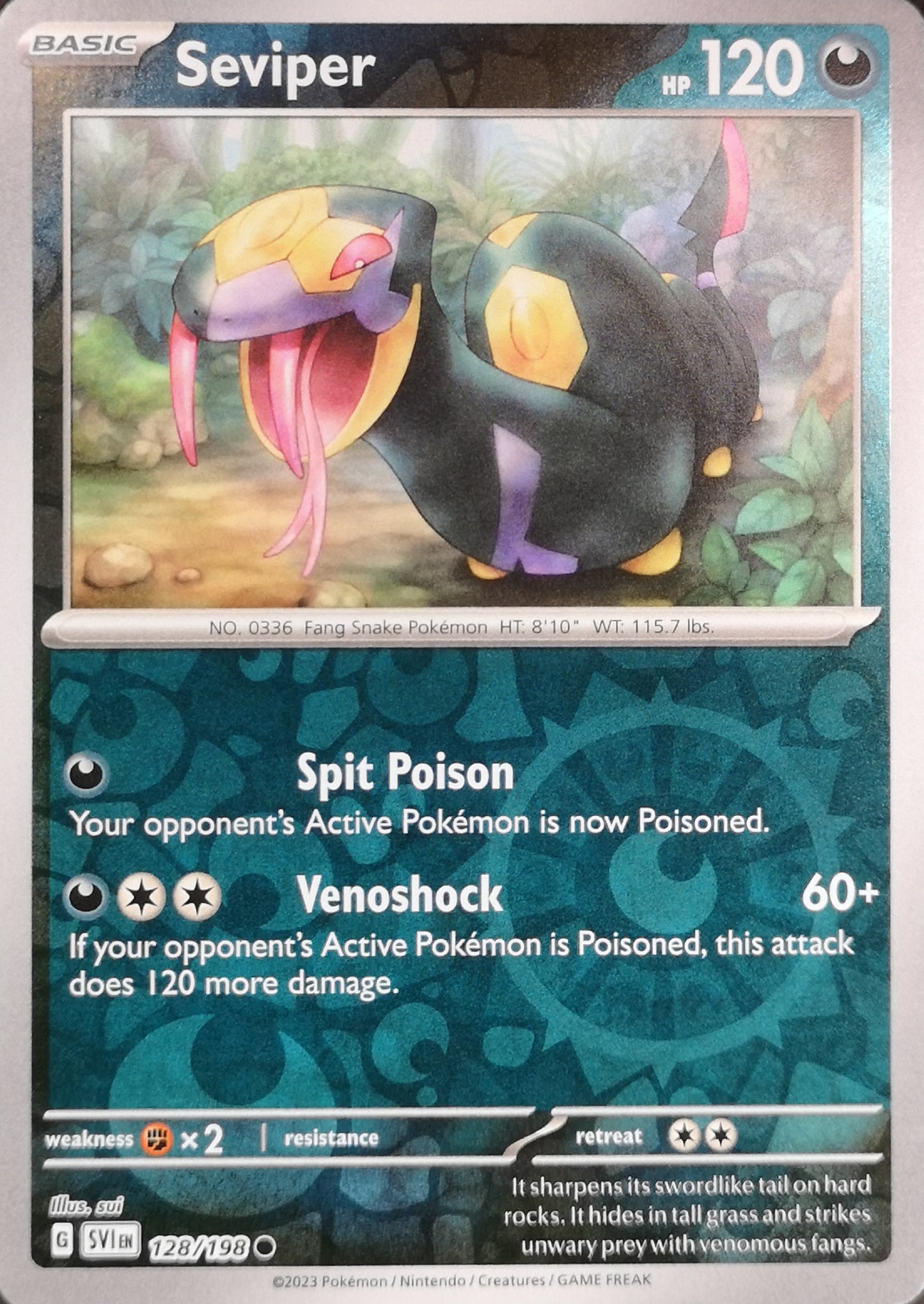 #128 Seviper 128/198 Common Reverse Holo