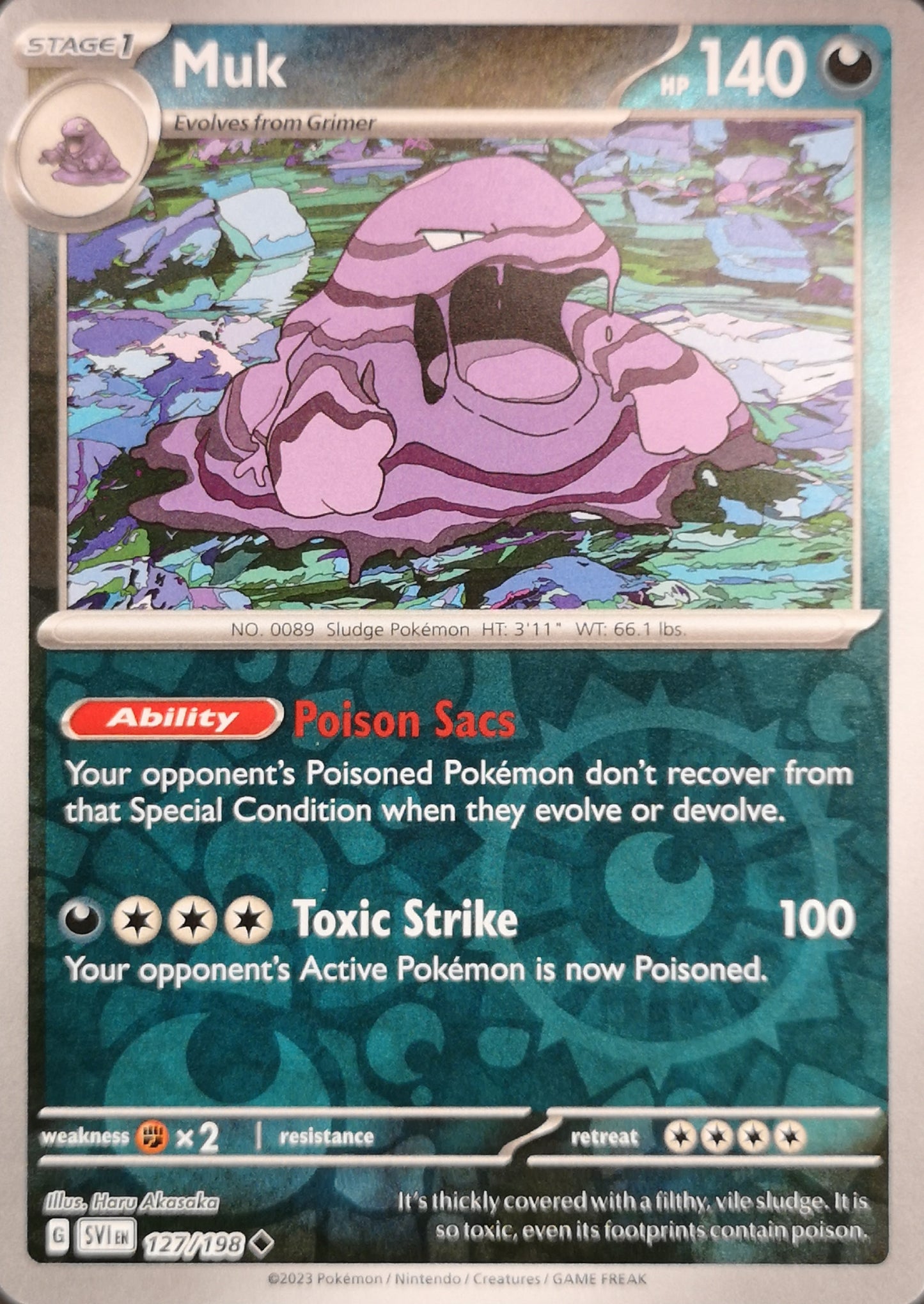 #127 Muk 127/198 Uncommon Reverse Holo