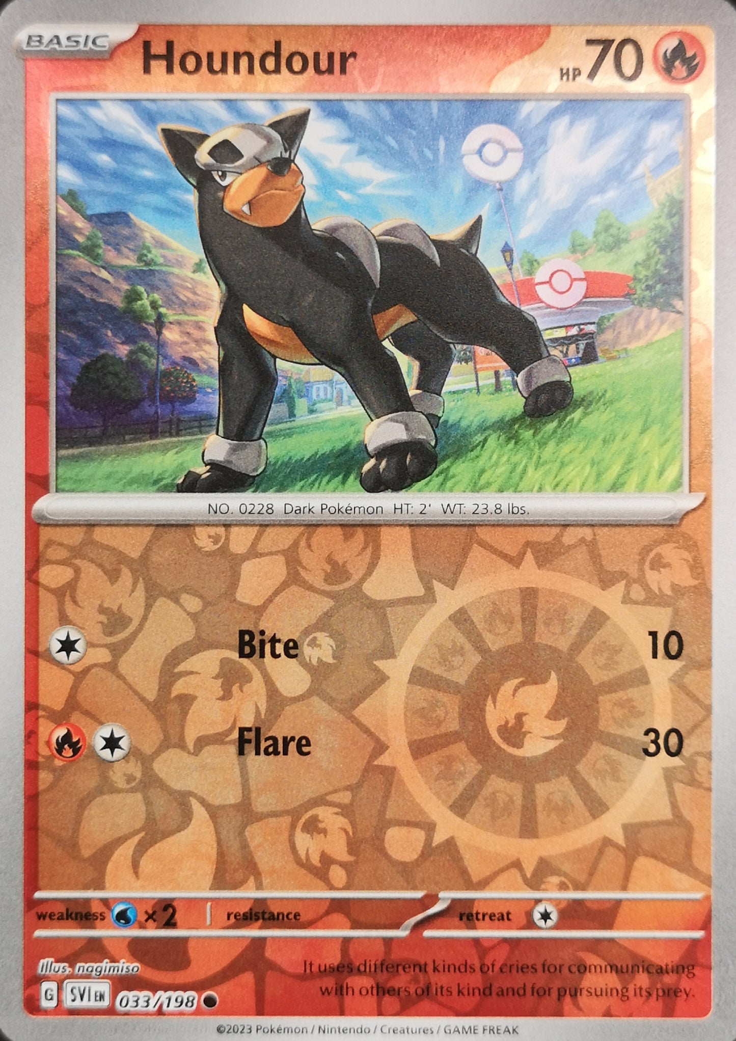#033 Houndour 033/198 Common Reverse Holo