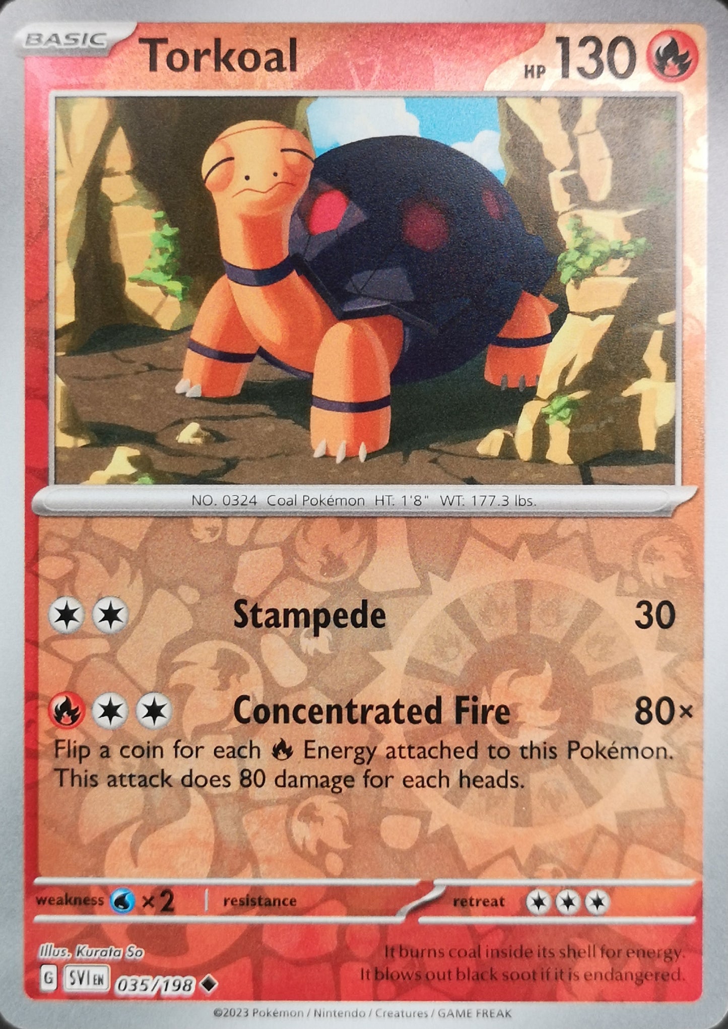 #035 Torkoal 035/198 Uncommon Reverse Holo