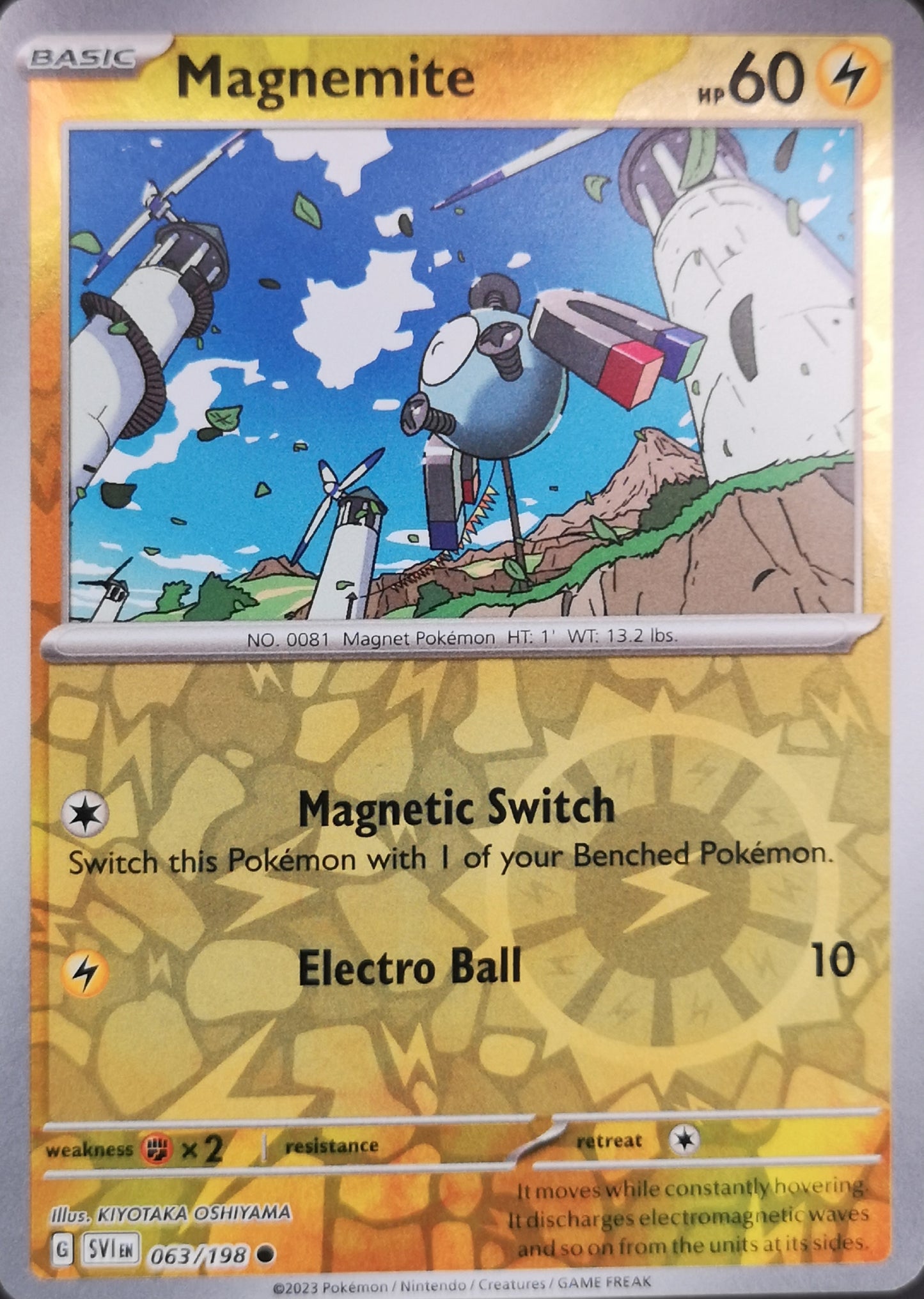 #063 Magnemite 063/198 Common Reverse Holo