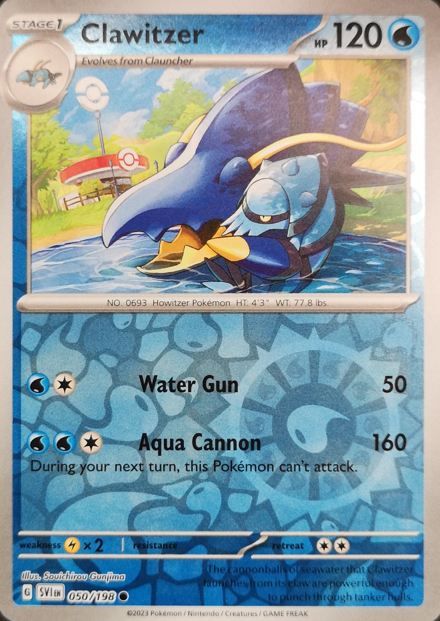 #050 Clawitzer 050/198 Common Reverse Holo