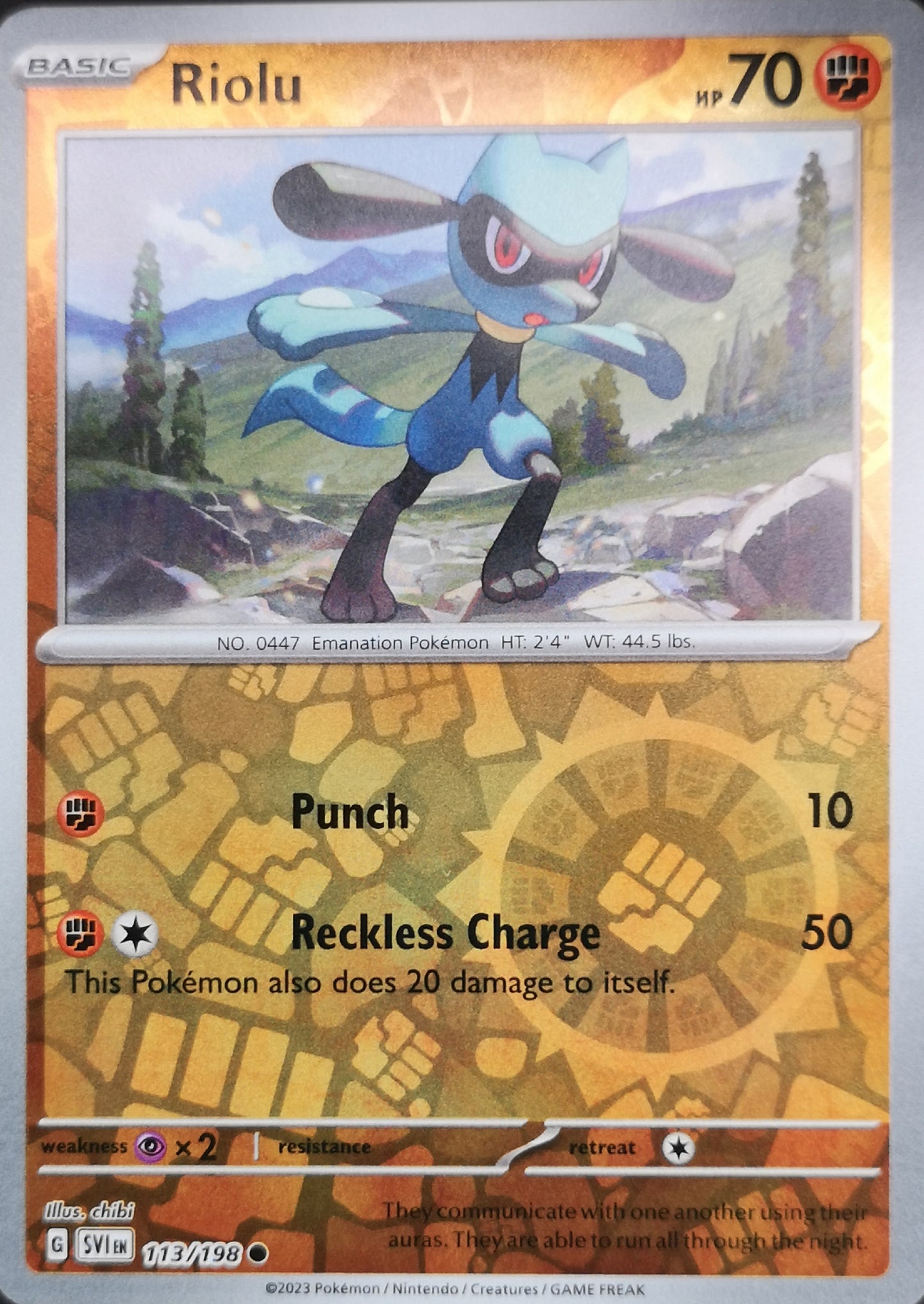 #113 Riolu 113/198 Common Reverse Holo