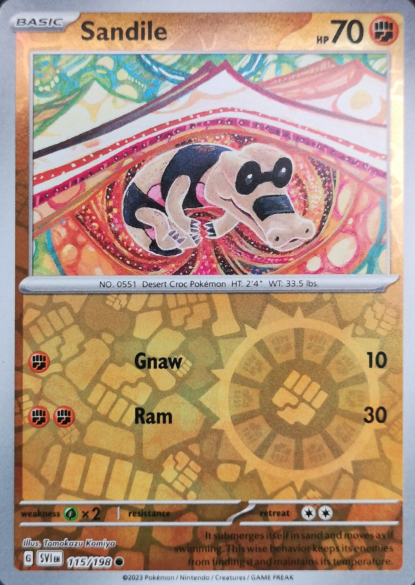 #115 Sandile 115/198 Common Reverse Holo