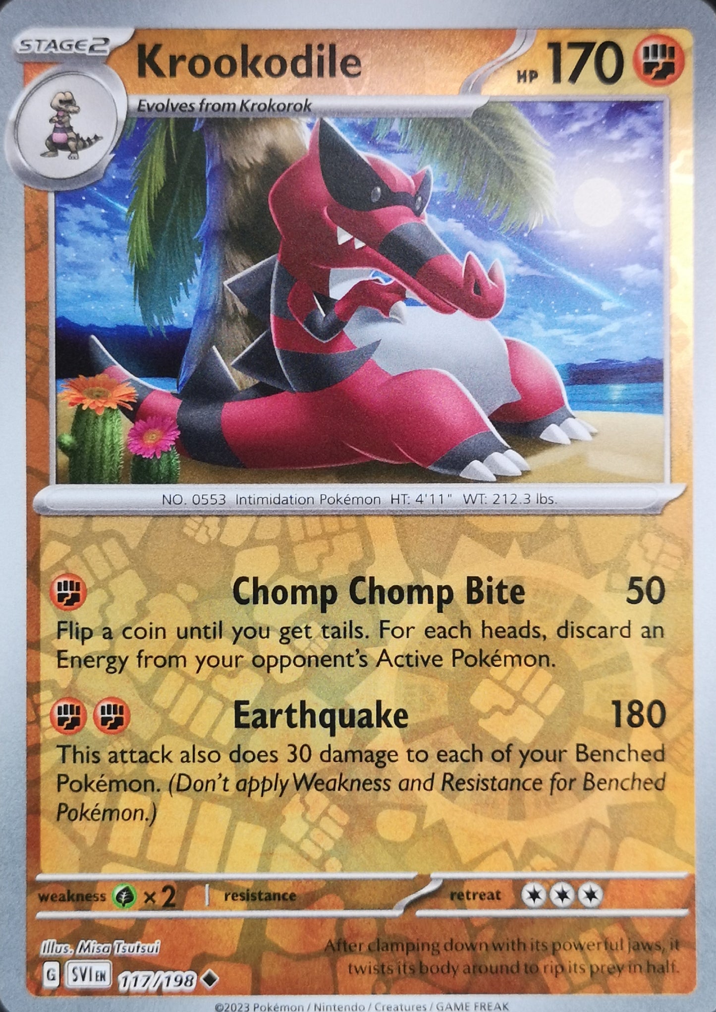 #117 Krookodile 117/198 Uncommon Reverse Holo