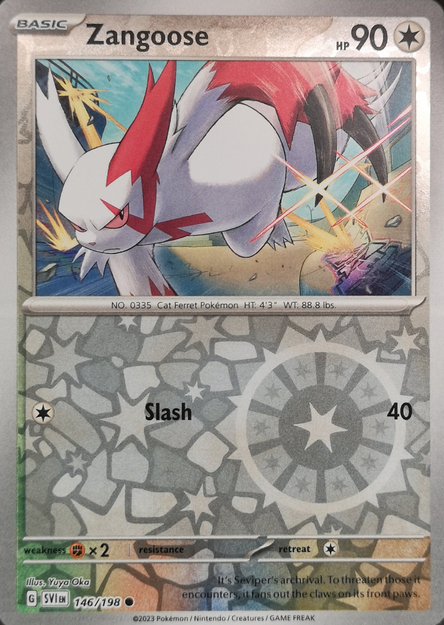 #146 Zangoose 146/198 Common Reverse Holo