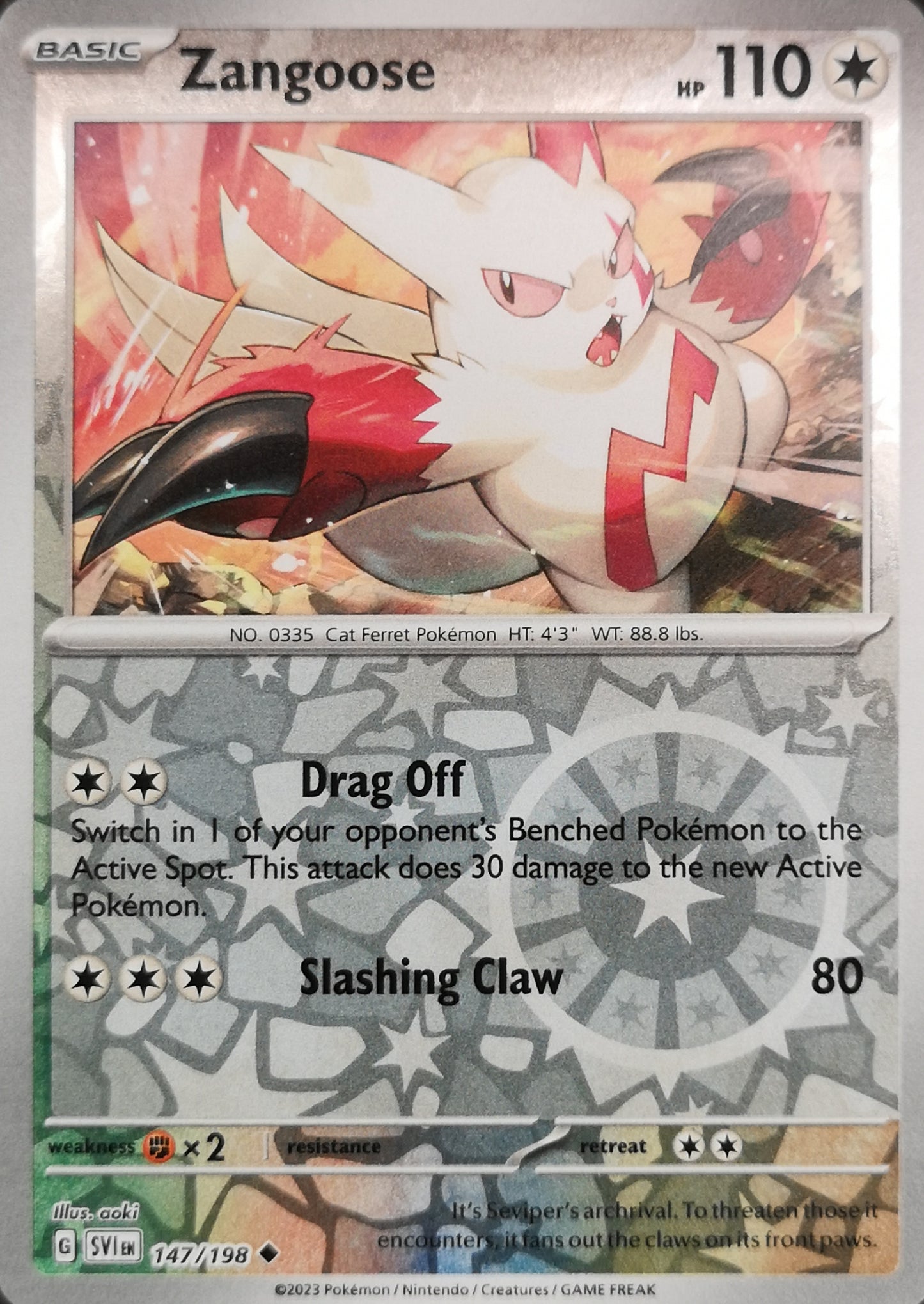#147 Zangoose 147/198 Uncommon Reverse Holo