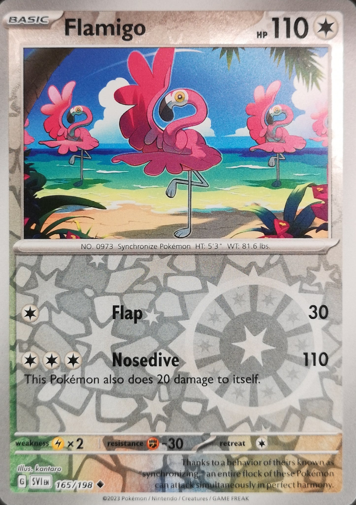 #165 Flamigo 165/198 Uncommon Reverse Holo