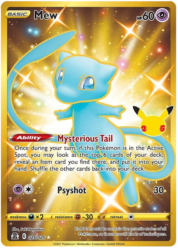 #025 Mew 025/025 Gold Full Art