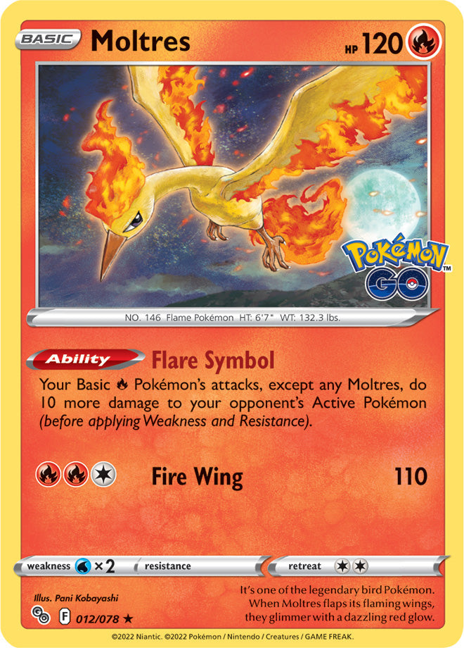 #012 Moltres 012/078 Rare Reverse Holo
