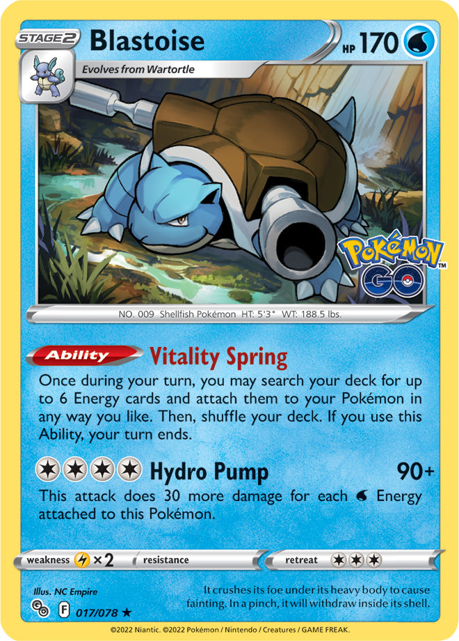 #017 Blastoise 017/078 Rare Reverse Holo