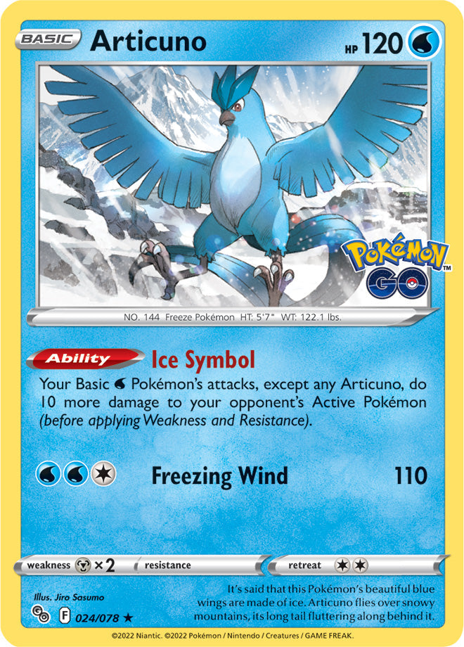 #024 Articuno 024/078 Rare Reverse Holo