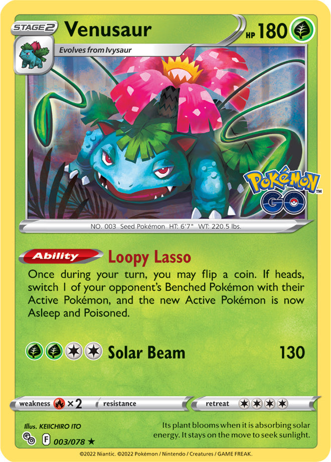 #003 Venusaur 003/078 Rare Holo