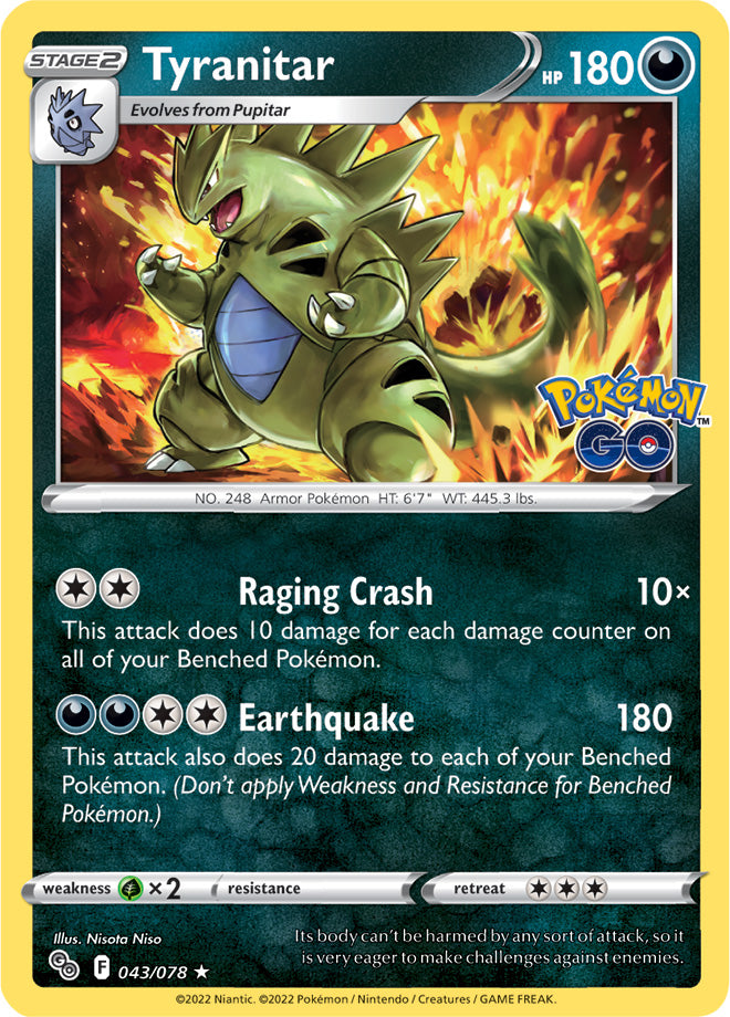 #043 Tyranitar 043/078 Rare Holo