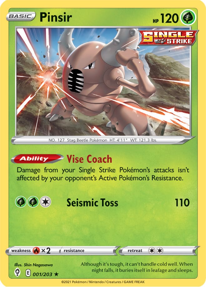 #001 Pinsir 001/203 Rare
