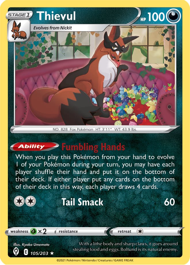 #105 Thievul 105/203 Rare Reverse Holo