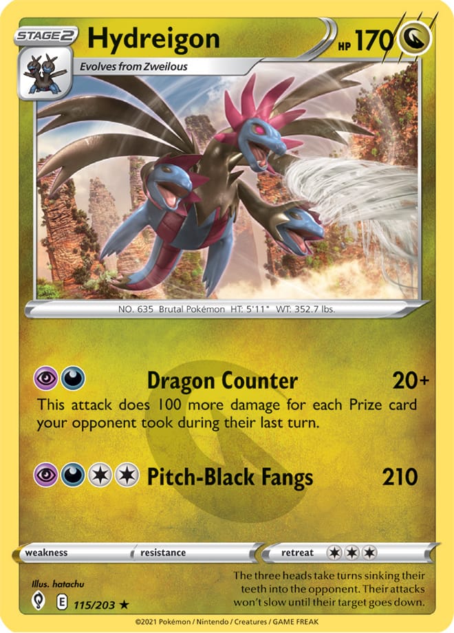 #115 Hydreigon 115/203 Rare Reverse Holo