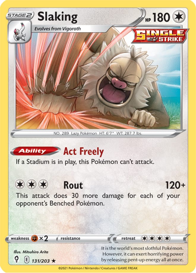 #131 Slaking 131/203 Rare Holo