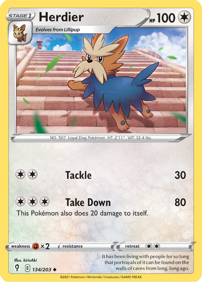 #134 Herdier 134/203 Uncommon