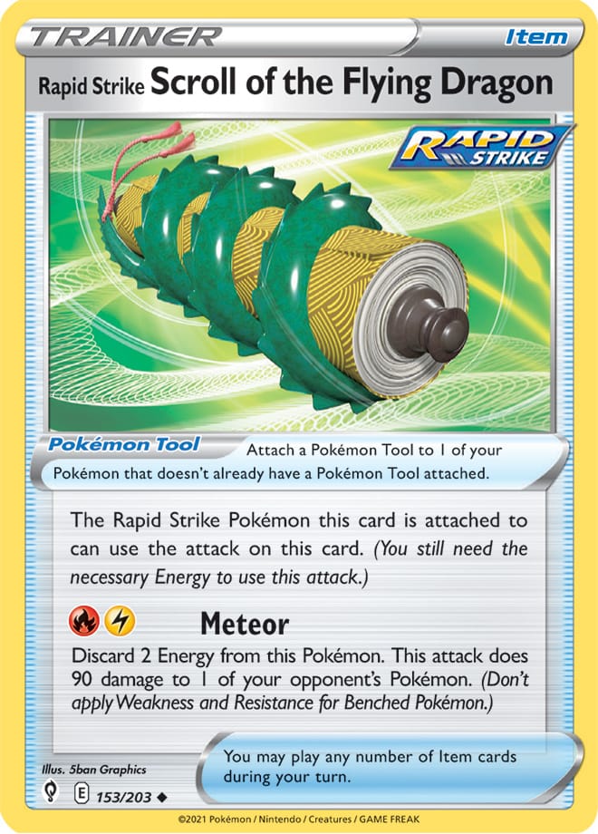 #153 Rapid Strike Scroll of the Flying Dragon 153/203 Uncommon Reverse Holo