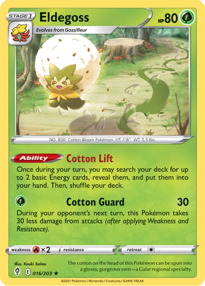 #016 Eldegoss 016/203 Rare Reverse Holo