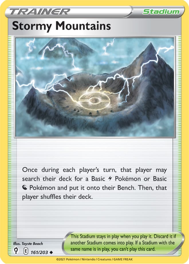 #161 Stormy Mountains 161/203 Uncommon Reverse Holo