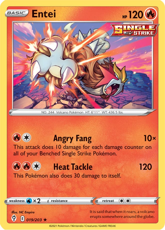 #019 Entei 019/203 Rare Holo