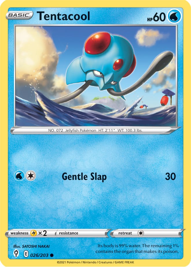 #026 Tentacool 026/203 Common Reverse Holo