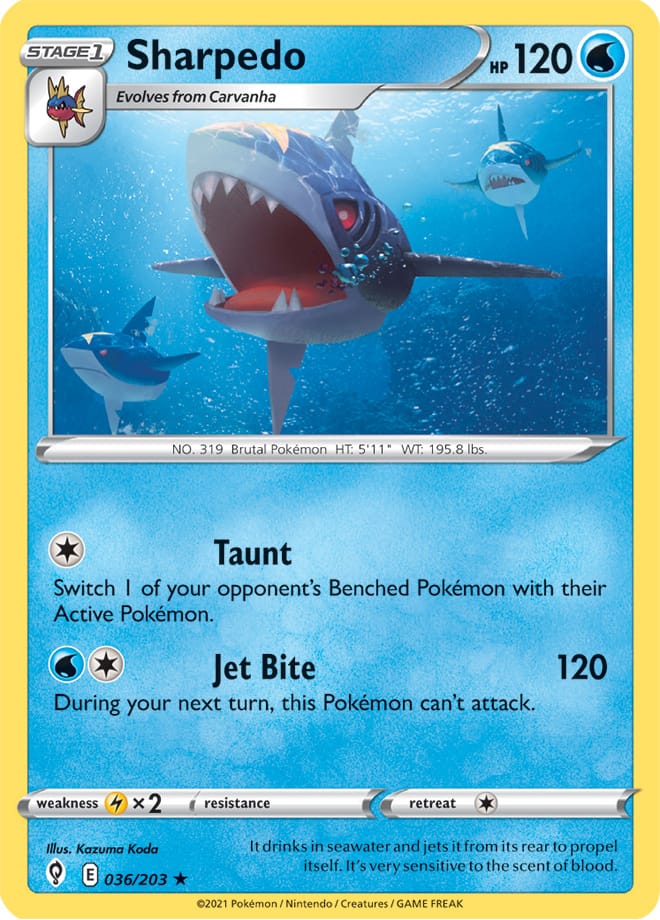 #036 Sharpedo 036/203 Rare