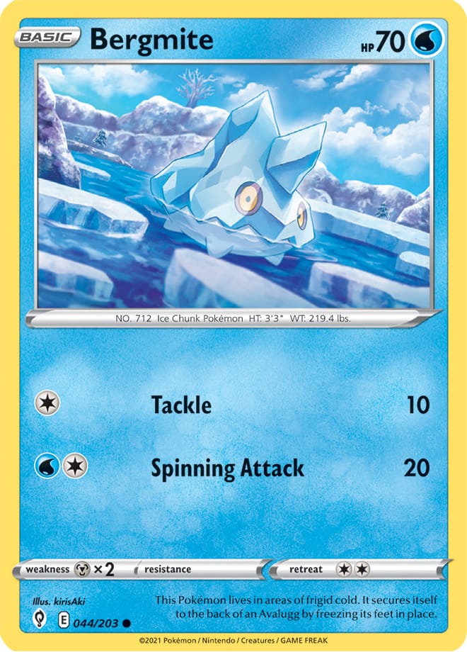 #044 Bergmite 044/203 Common Reverse Holo