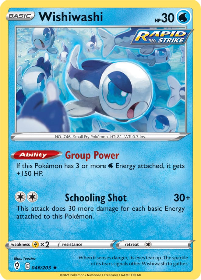 #046 Wishiwashi 046/203 Rare Reverse Holo