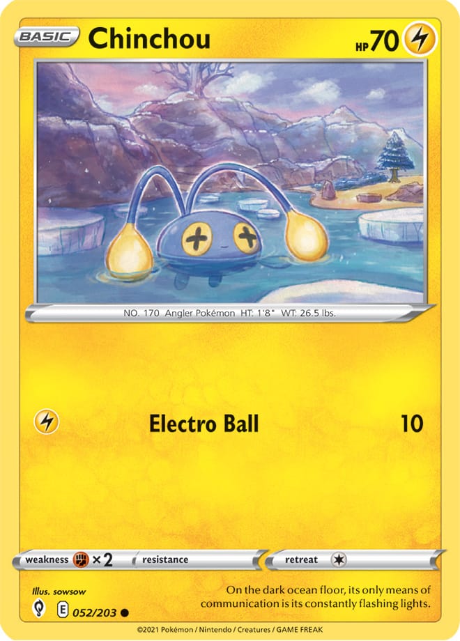 #052 Chinchou 052/203 Common Reverse Holo