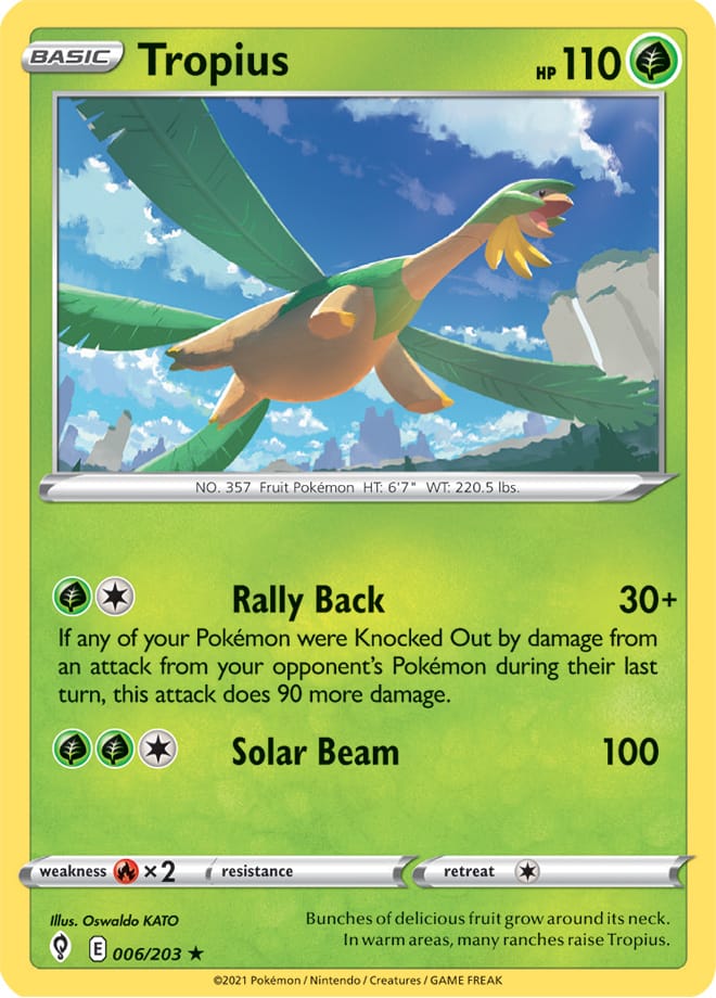 #006 Tropius 006/203 Rare