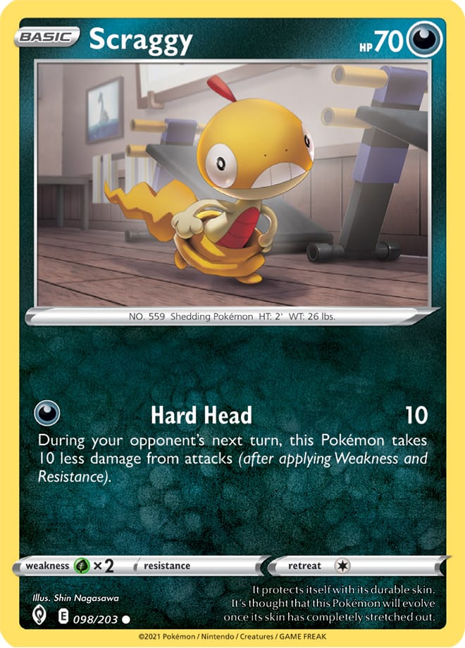 #098 Scraggy 098/203 Common Reverse Holo